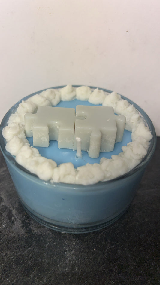 “Jasmine Fit Together Candle (puzzle pieces addition)